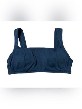 Teal Square-Front Bikini Top